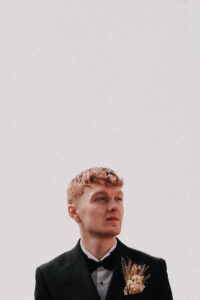 Solo portrait of groom