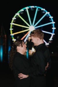 Wedding couple portraits at Cardiff Bay