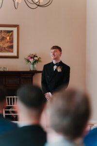 Groom waiting in registry office