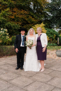 Portrait of bride with parents