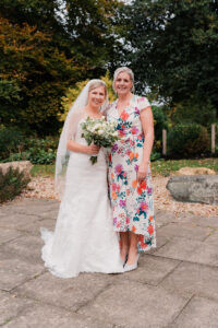 Portrait of bride and sister-in-law