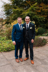 Groom and brother-in-law posing together