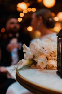 Close up of the bride's flowers