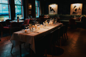 Wedding table styling and place settings at Cardiff Townhouse