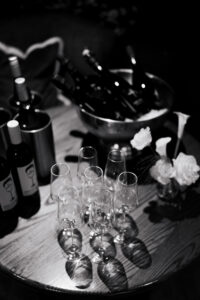Champagne flutes for wedding party