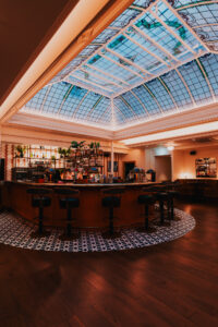 Wide shot of the bar in Cardiff Townhouse