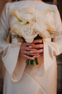 Bride's flowers in her wedding bouquet