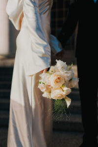 Bride holding her bouquet