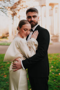 Formal couple portrait at Alexandra Gardens